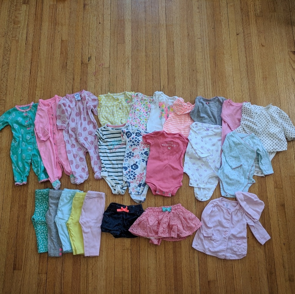 0-3 month girls clothing lot